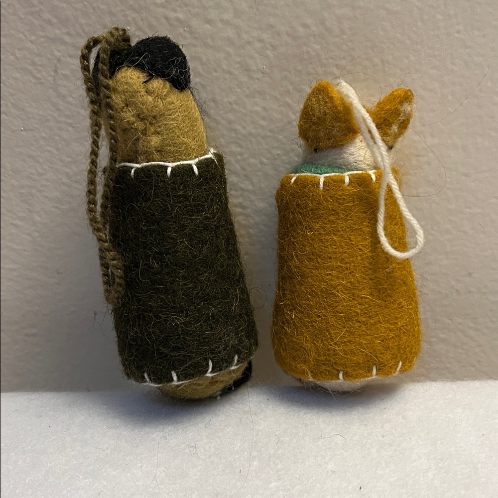 Embroidered Wool Dog Ornaments from India 'Festive Pups' Set of 6 - Picture 7 of 11